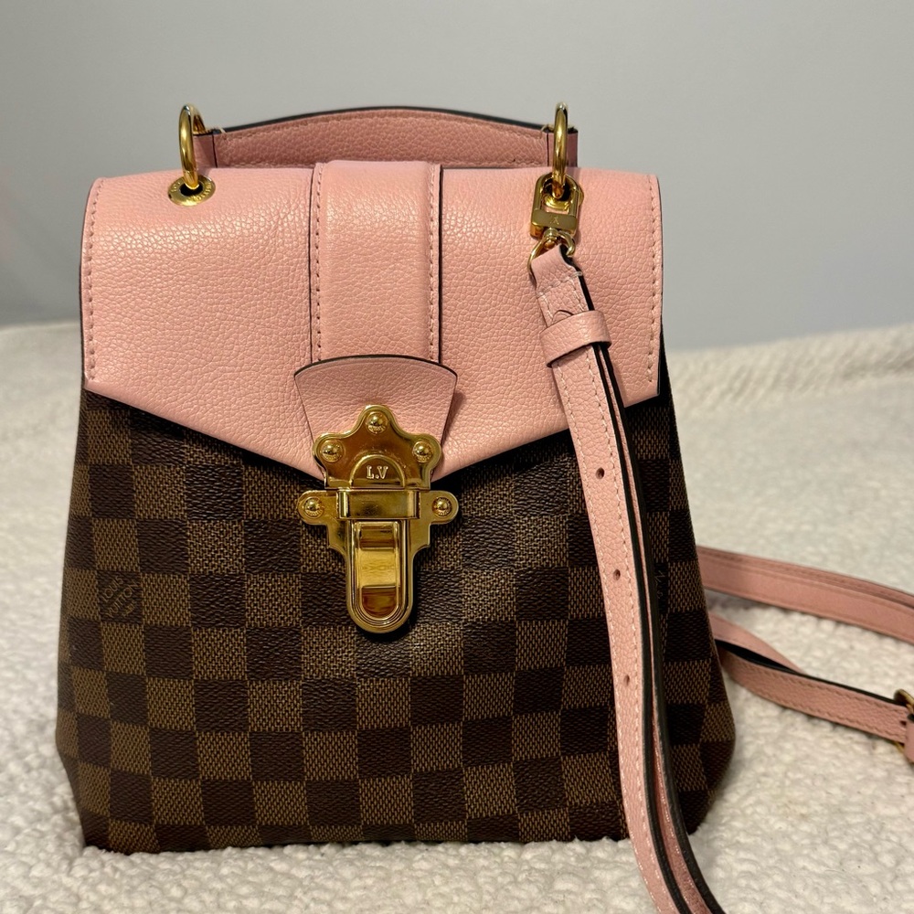 Louis Vuitton Damier Ebene Backpack Magnolia Pink